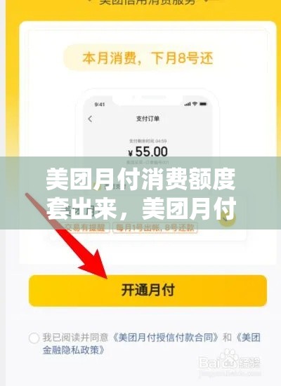 美团月付消费额度套出来，美团月付消费金额超本月限额怎么办