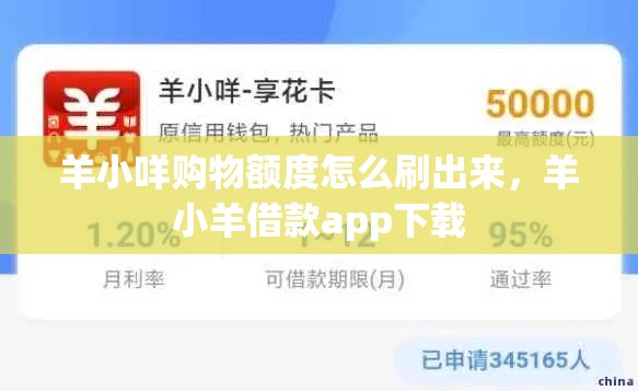 羊小咩购物额度怎么刷出来，羊小羊借款app下载