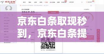 京东白条取现秒到，京东白条提现秒到