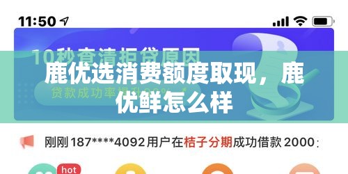 鹿优选消费额度取现，鹿优鲜怎么样