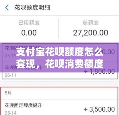 支付宝花呗额度怎么套现，花呗消费额度怎么套