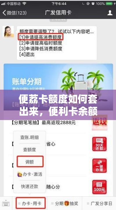 便荔卡额度如何套出来，便利卡余额查询