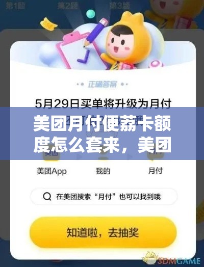 美团月付便荔卡额度怎么套来，美团月付通用券怎么用