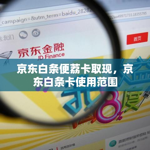 京东白条便荔卡取现，京东白条卡使用范围