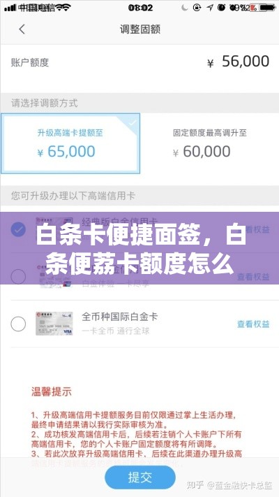 白条卡便捷面签，白条便荔卡额度怎么套出来