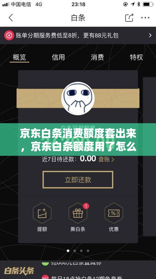 京东白条消费额度套出来，京东白条额度用了怎么还