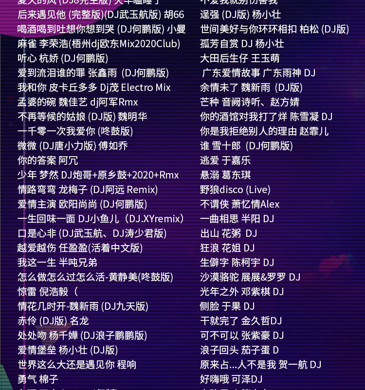 2025dj排行榜舞曲抖音ktv点歌排行dj舞曲 2021歌单